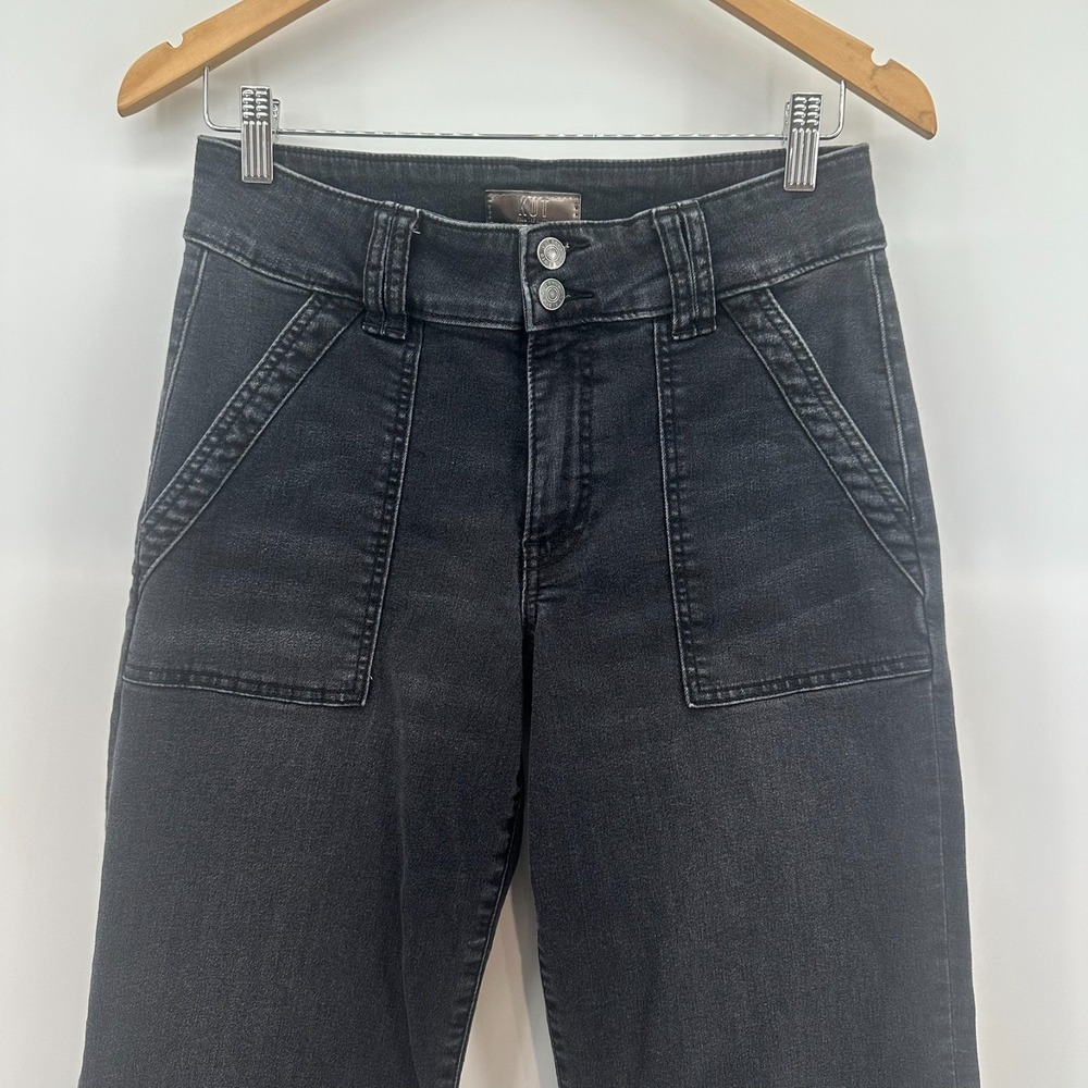 KUT From The Kloth Jodi Jeans Womens 2P Black Straight Leg High-Rise Stretch